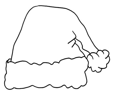 santa hat coloring page